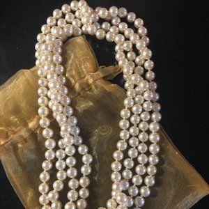 35" Fashion Pearl Strand Necklace